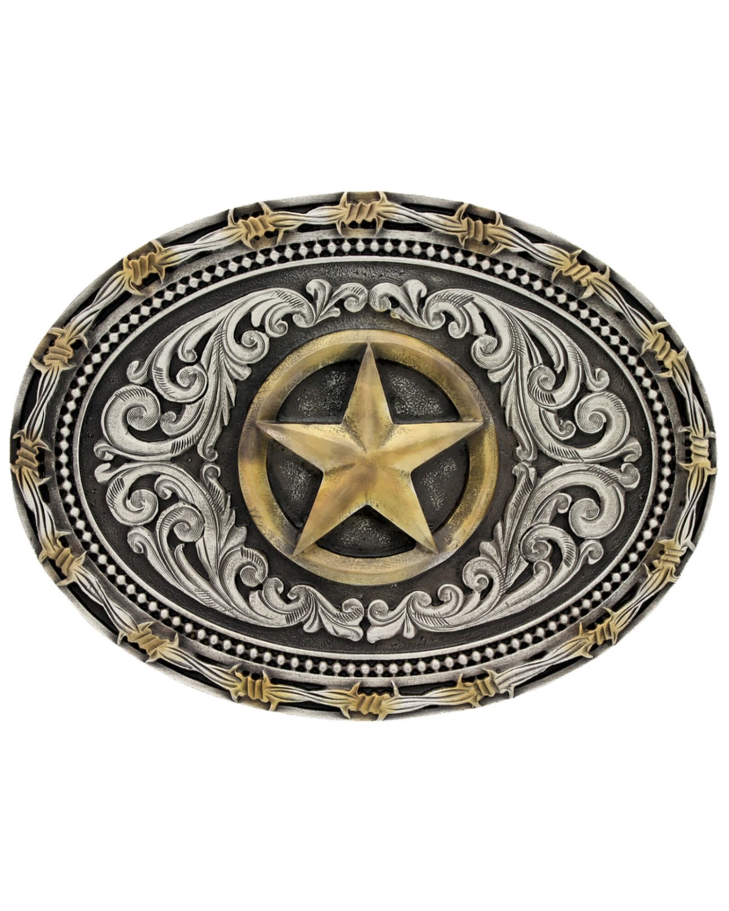 Montana Silversmiths Men's Lone Star Attitude Buckle 3 Montana Silversmiths Men's Lone Star Attitude Buckle