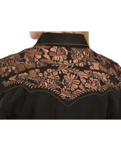Scully Women's Floral Embroidered Long Sleeve Western Shirt 8 Scully Women's Floral Embroidered Long Sleeve Western Shirt -Twisted X Sales 658137 89 D1