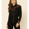 Scully Women's Floral Embroidered Long Sleeve Western Shirt 1 Scully Women's Floral Embroidered Long Sleeve Western Shirt -Twisted X Sales 658137 89 P1